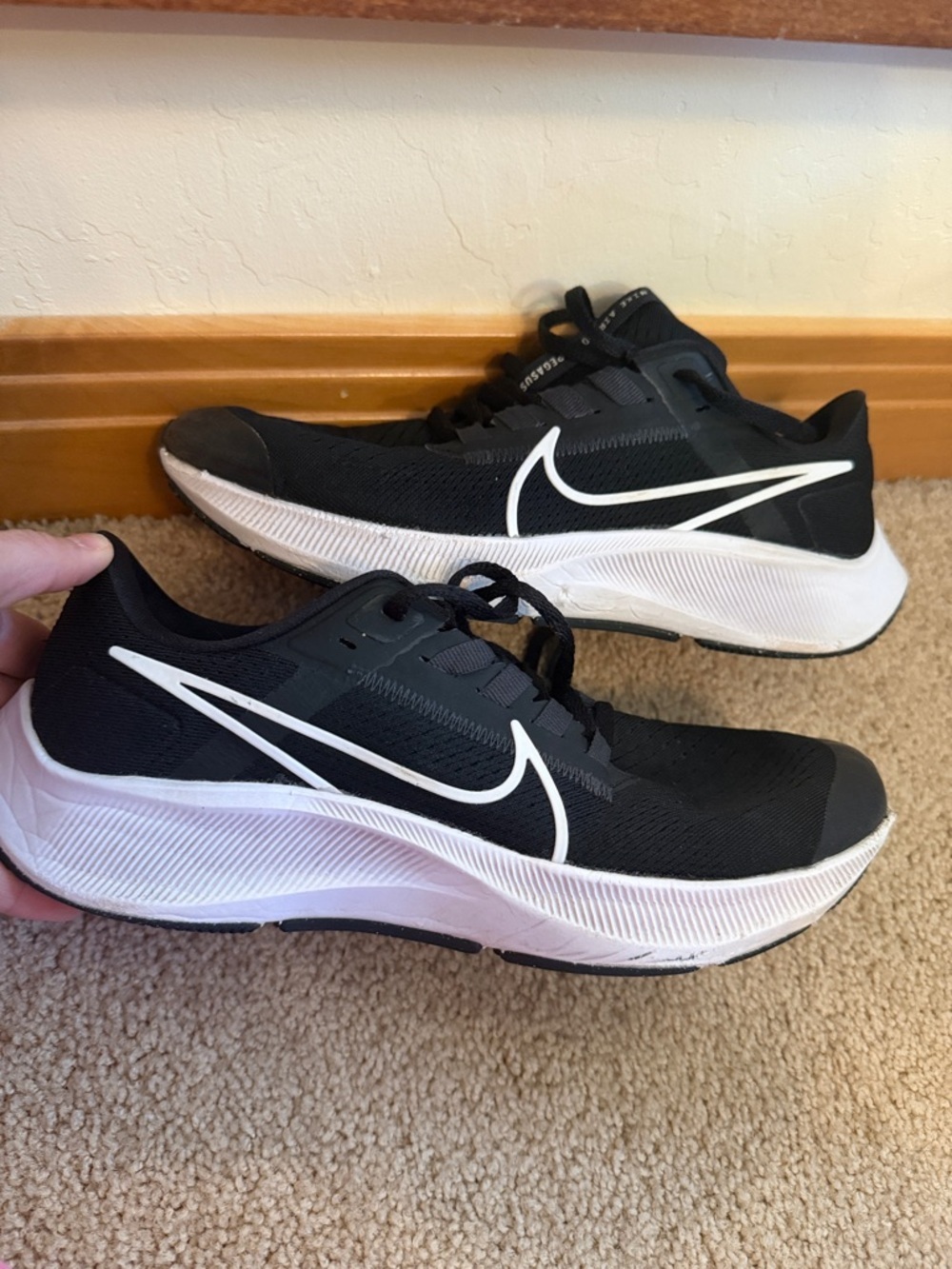 Nike Air Zoom Pegasus euro 40 7Y black white shoes sneakers trainers unisex